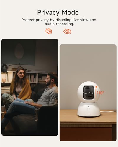 5MP Camera for Home Security, Free 64GB SD Card, Non-Subscription AI Human/Pet/Facial Detection, 3K Dog Cat Pet Camera with Phone APP, 360 Coverage, 2-Way Talk, IR Night Vision, 2.4G 5G Dual Band WiFi - style: 3K Camera with 64GB Card
