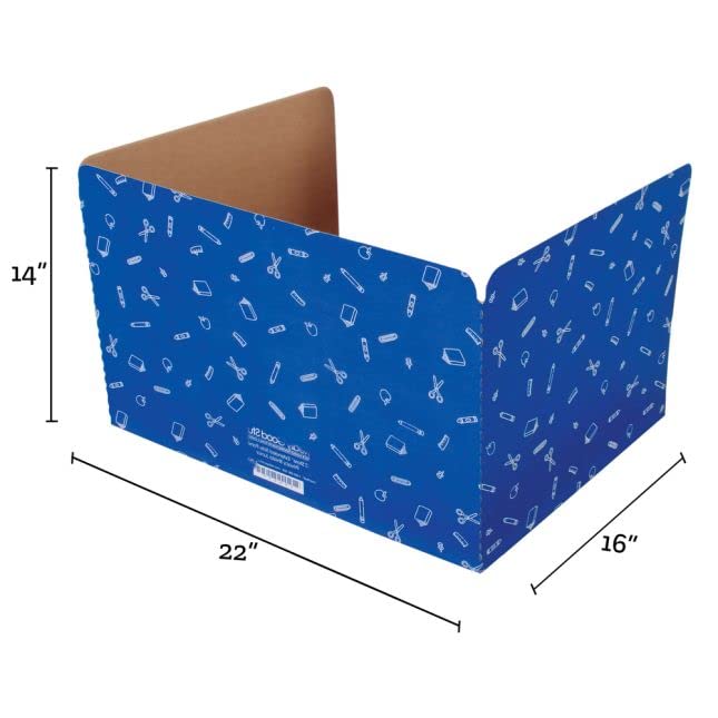 Really Good Stuff Standard Privacy Shield, 3 Colors, Set of 12 | Matte Finish in Red, Green & Blue, Desk Dividers - color: Red, Blue, & Green Pencils, size: Large 14"H