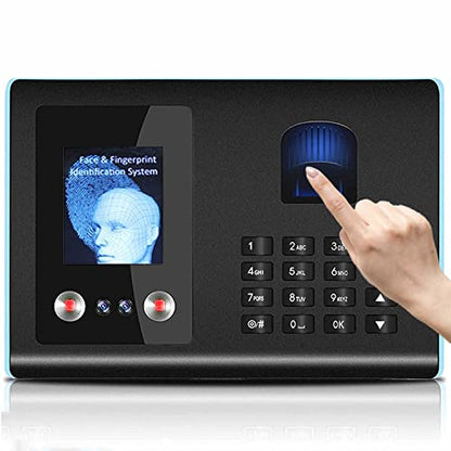 Time Clocks for Employees Small Business with Face Recognition, Finger Scan, Password in One, Biometric Fingerprint Time Attendance Machine, Offline Intelligent Terminal Clock Machine,110V - color: 110V