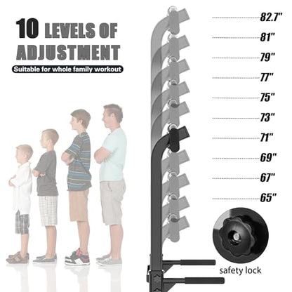 soges Power Tower Pull Up Bar Station, Free Standing Pull Up Rack Dip Station for Home Gym, Height Adjustable Home Strength Training Fitness Workout Equipment - color: Black