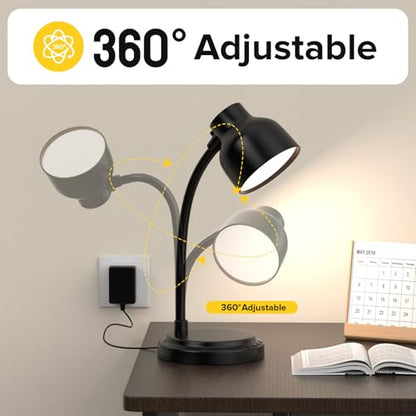 LED Desk Lamp with 96 LEDs,High lumens Table lamp - color: Black