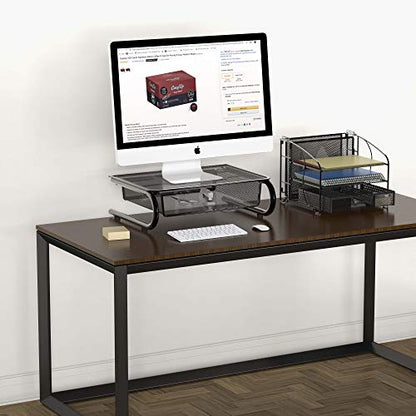 Simple Houseware Mesh Monitor Riser with Drawer, Black