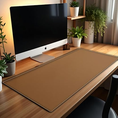 L&B Mercantile American Flag XXL Deskpad, Desk Mat for Computer Keyboard and Mouse – Patriotic USA Gaming Mousepad, Extra Long XL Mouse Pad for Laptop Office Desk. (Brown) - color: Brown