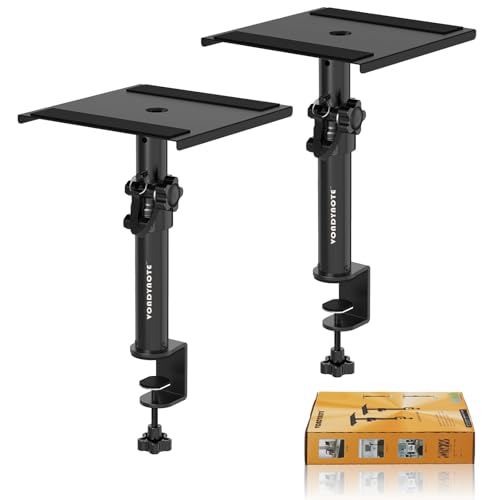 Vondynote Set of 2 Desktop Clamp Speaker Stands Short Studio Monitor Stands
