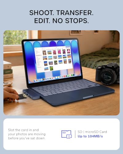 Satechi 6-in-2 USB-C Snap Hub, 4K/60Hz HDMI, for MacBook Neo, Indigo - color: Indigo