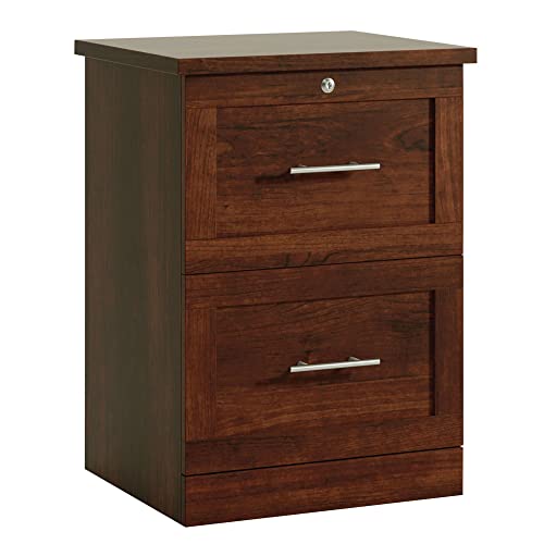 Realspace® 17" D Vertical 2-Drawer File Cabinet, Mulled Cherry