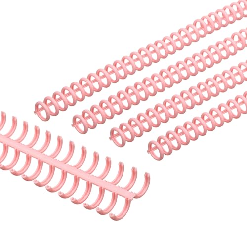 PATIKIL 12mm(1/2") Plastic Spiral Binding Coils, 30 Pcs Binding Spirals 85 Sheet Capacity Binding Spirals for Binding Paper Sheets, Deep Pink - color: Deep Pink, size: 12mm(1/2")