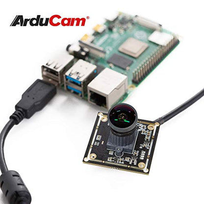 Arducam 1080P Low Light WDR Ultra Wide Angle USB Camera Module for Computer, 2MP CMOS IMX291 160 Degree Fisheye Mini UVC USB2.0 Webcam Board with Microphone, 3.3ft Cable for Windows Linux Mac OS - size: 160°(D), Fisheye Lens