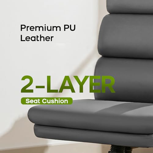amseatec Drafting Chair, Tall Office Chair with Footrest for Standing Desk | 3-zone backrest and dual-layer cushion add comfort; 90° flip-up armrests plus adjustable foot ring fit counter-height tables - color: Grey