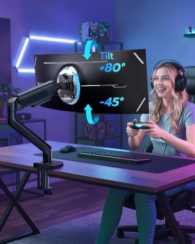ARES WING 17-40 Inch Heavy Duty Monitor Arm with USB, Black - color: Black, style: With USB