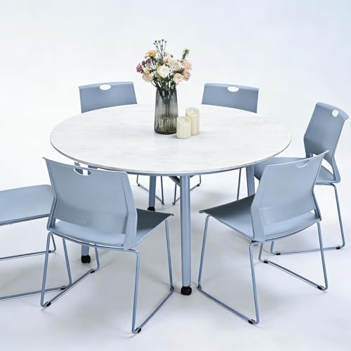 Grey Stackable Chairs Set of 4 for Break Conference Room Church Lobby - color: Grey, size: 4 pack