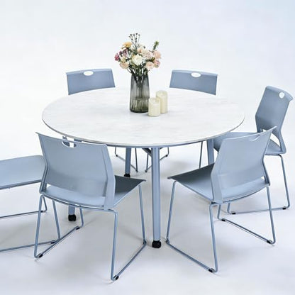 Grey Stackable Chairs Set of 4 for Break Conference Room Church Lobby - color: Grey, size: 4 pack