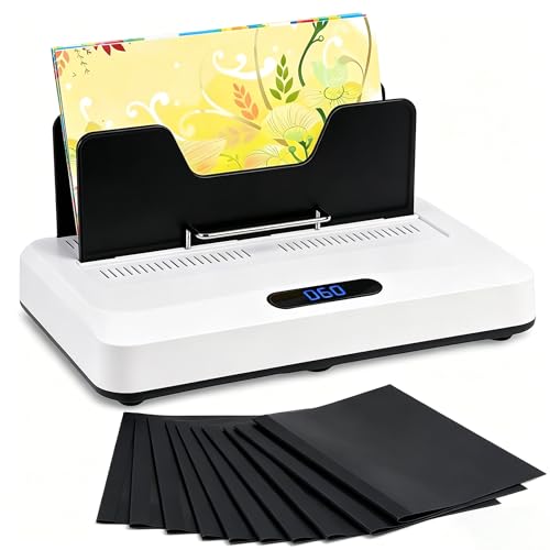Thermal Binding Machine, Digital Touch Panel with 10 Thermal Binding Covers, No Preheat Time, 500 Sheet Capacity – Electric Book Binder for A4/A5/Letter Size Documents, Office, School & Home Project