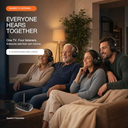 Avantree Quartet 2 - Wireless Group Listening Headphones System - style: Quartet 2