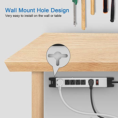 CCCEI Heavy Duty Surge Protector Power Strip. Grey, 4ft, 1. - color: Grey, size: 4ft