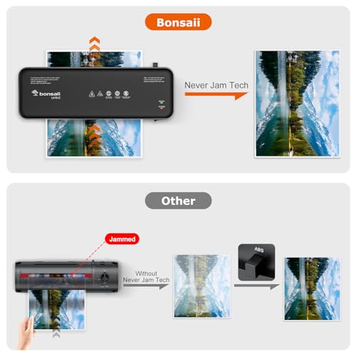 Bonsaii 9-Inch 4-in-1 Laminator Kit with Cutter, Rounder & 40 Pouches - color: Black