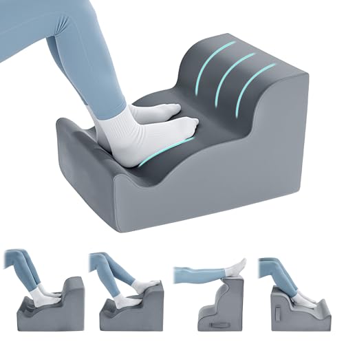 BALAPET Ergonomic Foot Rest Under Desk, Large Leg Rest for Desk with High Density Foam, Office Foot Stool for Chair, Multi-Use Leg Elevation Support Cushion for Work, Gaming, Sofa Relaxation(Gray) - color: Gray