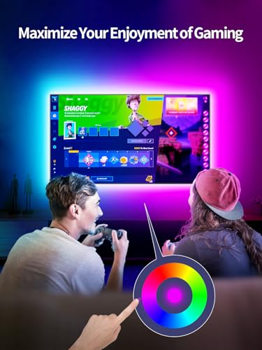 KANTUTOE TV LED Backlight, 9.84ft LED Lights for 32-43in TV, RGB TV Lights Behind with Music Sync Bluetooth APP and Remote Control Strip Light USB Powered for Bedroom Home Decor - size: 9.84ft for 32"-43" TV