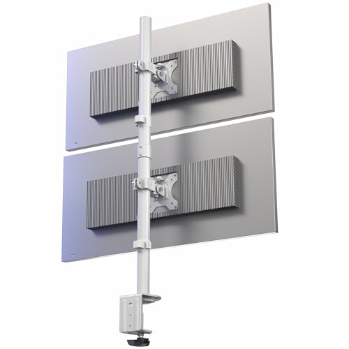 VIVO Dual Monitor Desk Mount for 13 to 34 inch Screens, STAND-V002TW - color: White, size: Up to 34" screens