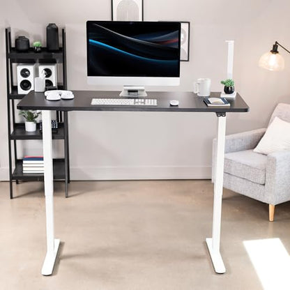 VIVO Black 60 x 24 in Standing Desk, DESK-KIT-W06B - color: Black Top / White Frame, size: 60 x 24 inch