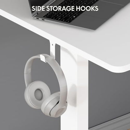 FLEXISPOT 48x24 Inch Electric Standing Desk, White - color: White, size: 48"x24"