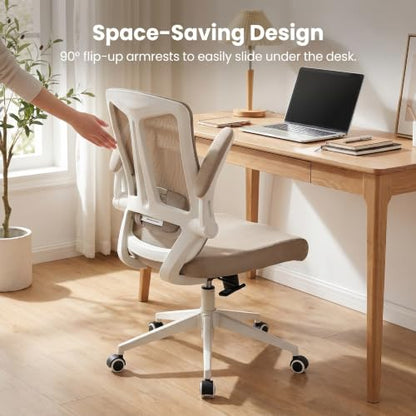 Ergonomic Office Desk Chair High Back Mesh Computer Chair (08beige, Chair) - color: 08beige