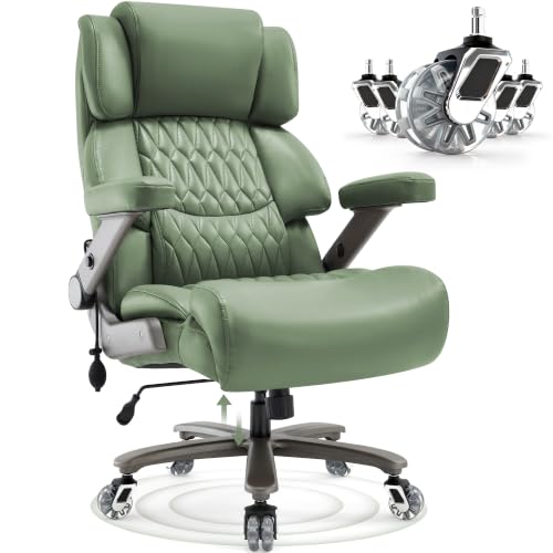 700lbs Big and Tall Office Chair, Large Heavy Duty Computer Desk Chair - color: Green