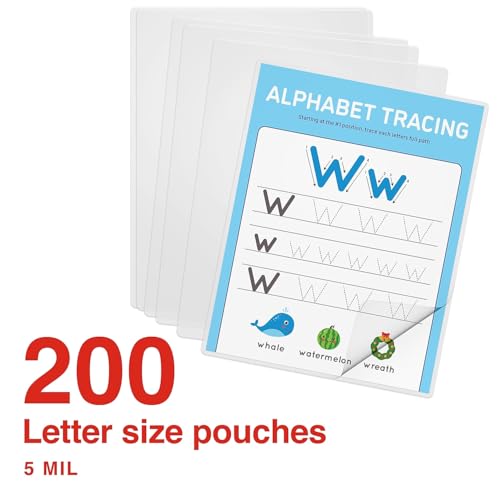 Staples Thermal Laminating Pouches, Letter Size, 9 x 11.5 Inches, 5 Mil, 200/Pack, for Heavy-Duty Document Protection - size: 5 Mil, style: 200 Pack