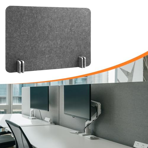 Desk Divider Acoustic Privacy Panel Noise Reducing Table Divider Felt Soundproof Partition Lightweight Freestanding Design Suitable for, Dark Gray 40x50 cm - color: Dark Gray 40x50 Cm