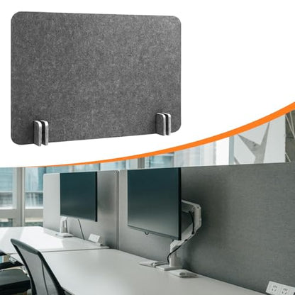 Desk Divider Acoustic Privacy Panel Noise Reducing Table Divider Felt Soundproof Partition Lightweight Freestanding Design Suitable for, Dark Gray 40x50 cm - color: Dark Gray 40x50 Cm