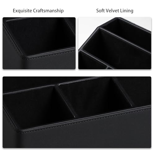 Desk Organizer Caddy Nightstand Organizer Desk Caddy Remote Holder - color: Black