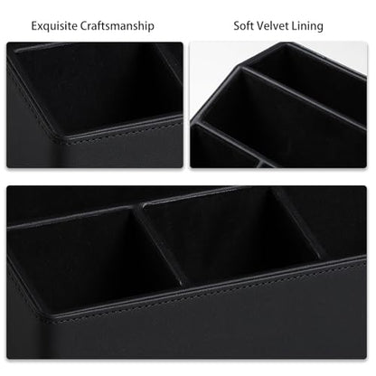 Desk Organizer Caddy Nightstand Organizer Desk Caddy Remote Holder - color: Black