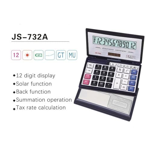 Maizoon Solar Dual Power Calculator with 12-Digit Display Large Screen