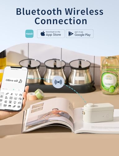 Makeid Lightweight Label Maker with Cutter L1-C Bluetooth Printer