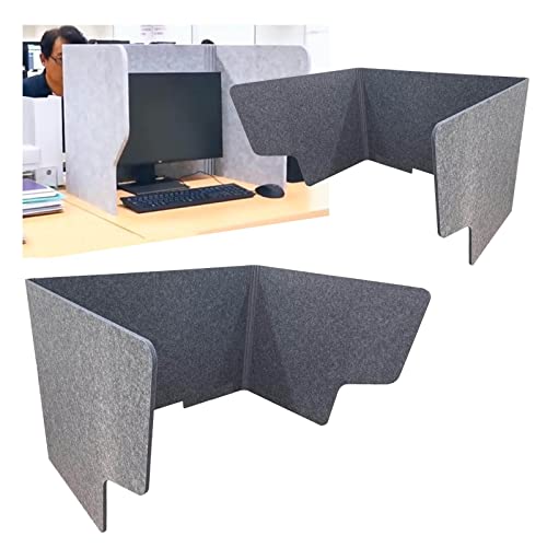Desk Privacy Panel, Dividers for Student, Freestanding Office with Cutout, for Call Centers/Offices - color: Greys, size: 24in/60cm
