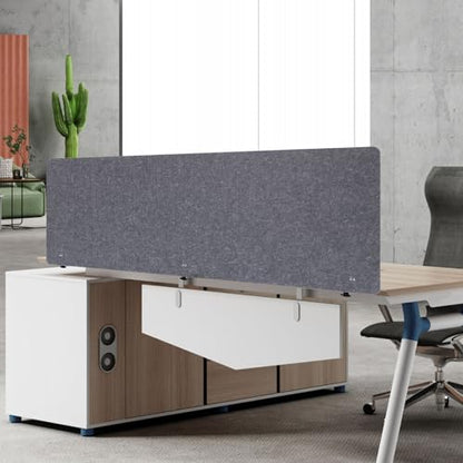 1 PCS Acoustic Desk Divider Privacy Panel Desk Divider Desk Partition Noise Reducing Mounted Sound Proof Dividers for Office Reduce Noise and Visual Distractions 59.1" x 23.8" Grey - size: 1 PCS 59.1"*23.8" Grey