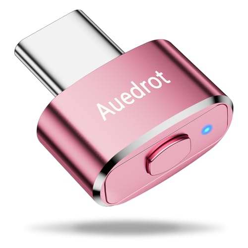 AUEDROT Mouse Jiggler Undetectable USB-C Mouse Mover with Switch Button, Automatic Type-C Wiggler with 2 Jiggle Modes, Plug & Play, Keep Computer/Laptop Awake, Rose Gold - color: Rose Gold