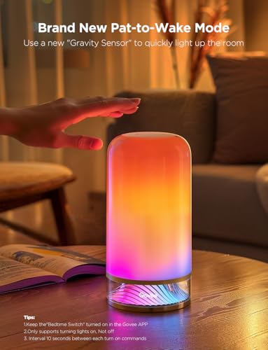 Govee RGBIC Smart Table Lamp 2, Touch Bedside Small Table Lamp (Corded) - size: Small