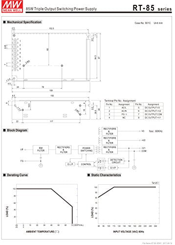 Mean Well RT-85D AC to DC Power Supply