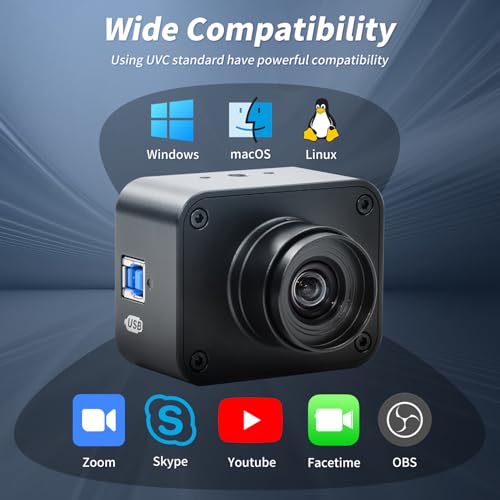 MOKOSE USB Camera 4K, USB3.0 Manual Focus Webcam with 4.2mm Wide Angle Lens, IMX678 1/1.8" 8MP Sensor Support YUY2, Web Camera for Desktop Computer Laptop - size: With 4.2MM Fix Wide Angle Low Distortion Lens