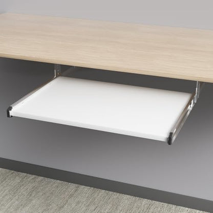 Under Desk Keyboard Tray Pull Out Slide Height Adjustable Slide Out Keyboard Draw Holder Track Full Extension Ball Bearing Under Table Lift Bracket for Mounting Music Keyboard Piano Without Tray - style: 13.8 Inch Length