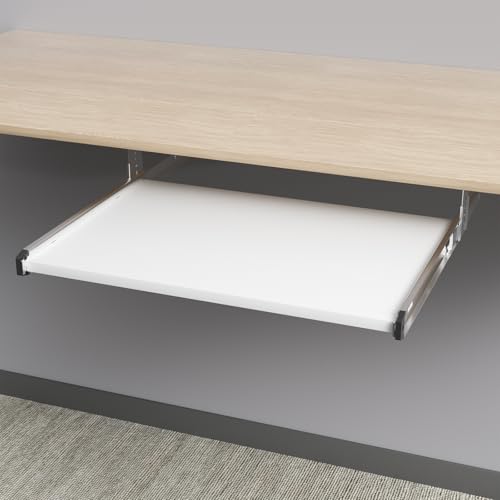 Under Desk Keyboard Tray Pull Out Slide Height Adjustable Slide Out Keyboard Draw Holder Track Full Extension Ball Bearing Under Table Lift Bracket for Mounting Music Keyboard Piano Without Tray - style: 15.7 Inch Length