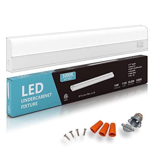 21" Hardwired Under Cabinet Light, 5000K Daylight, ETL, 1150 lm, Dimmable - color: 5000K DayLight, size: 21 INCH