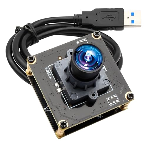 12MP USB Camera Module, USB 3.0 230FPS High Speed Camera | No Distortion 88 Degree Wide Angle Lens, Support Windows/Linux/Android/Mac OS/Raspberry Pi