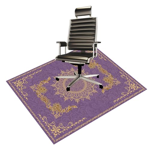 Chair Mat for Hardwood Floor, Office, Carpet, Desk, Computer, Gaming, Under Desk Rug Protector, Purple, 36"x48" - size: 36“x48”