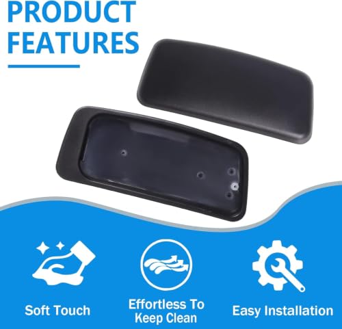 Arm Pads Caps Replacement Compatible with Haworth Zody Office Chair, 1 Pair | Black Chair Armrest Pads with Soft Polyurethane Surface for Daily Comfort; Easy Screw-On Installation, Screws Not Included