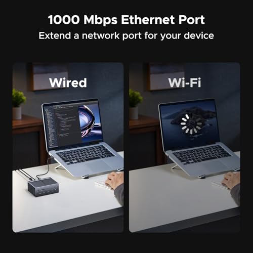 UGREEN 13-in-1 Thunderbolt 4 Docking Station, Dual 4K@60Hz, 3xTBT4, 40Gbps | Signle 8K@30Hz, 180W Total Power, 96W Host Charging, 3xUSB A, 2xUSB-C, Gigabit Ethernet, SD/TF 3.0, 3.5mm Audio, Revodok Max