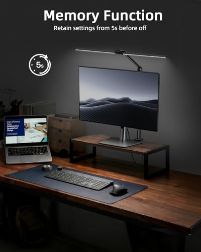 Desk Ring Light with Stand, Sensor Switch Dual Light Head