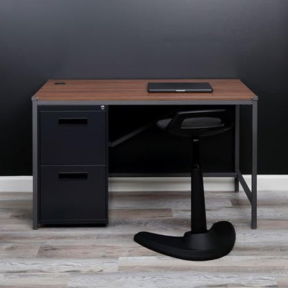 Alera PA54-2820CH Two-Drawer Metal Pedestal File 16w x 19-1/2d x 28-1/2h Charcoal, Charcoal