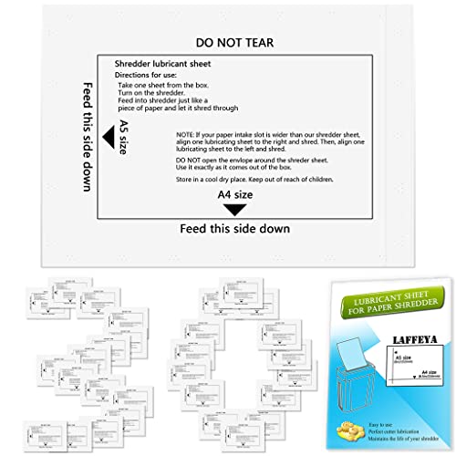 laffeya Shredder Lubricant Sheets, 30 Pack, Sharpening & Cleaning - size: 30 Pack